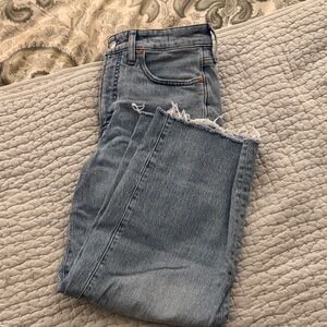 Madewell the curvy perfect vintage wide leg crop jeans